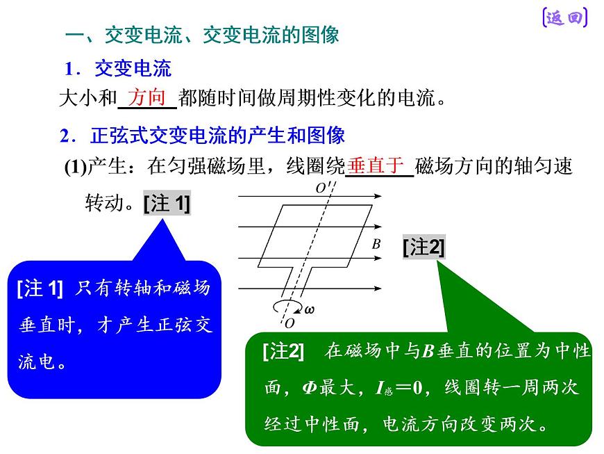2020新課標(biāo)版物理高考一輪復(fù)習(xí)課件 第十一章 第1節(jié) 交變電流的產(chǎn)生及描述第6頁(yè)