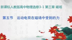 高中物理人教版 (新课标)选修35 电荷在磁场中受到的力背景图课件ppt