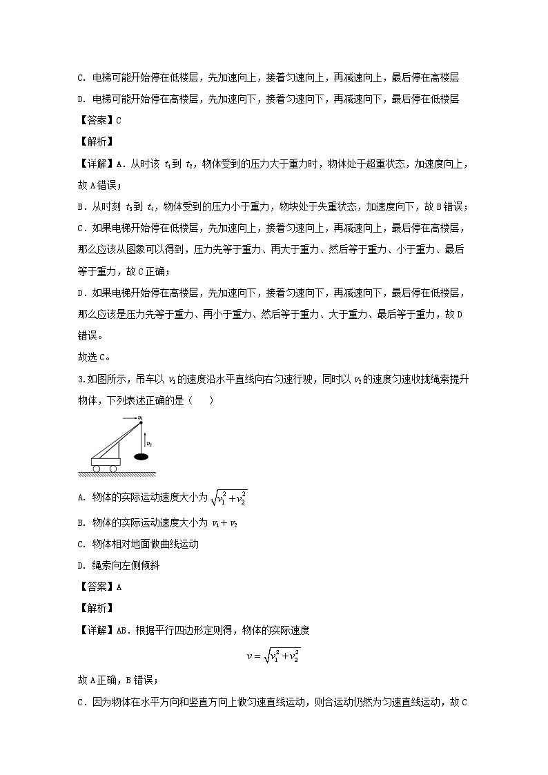 福建省漳平市一中2020届高三上学期月考物理试题02