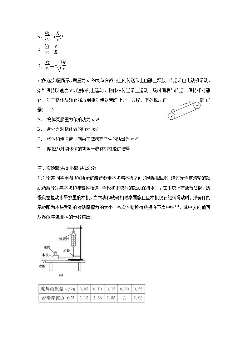 云南省元阳县一中2020届高三上学期期中考试物理试题03
