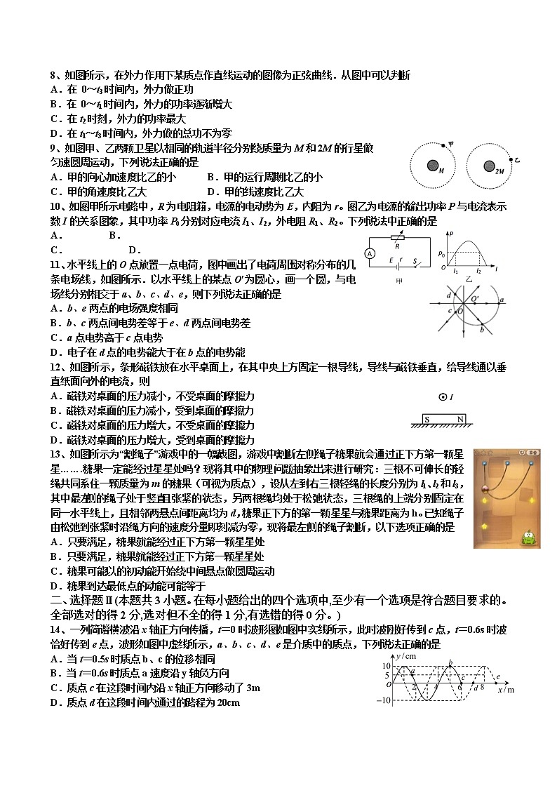 浙江省杭州二中2020届高三3月月考物理试题02