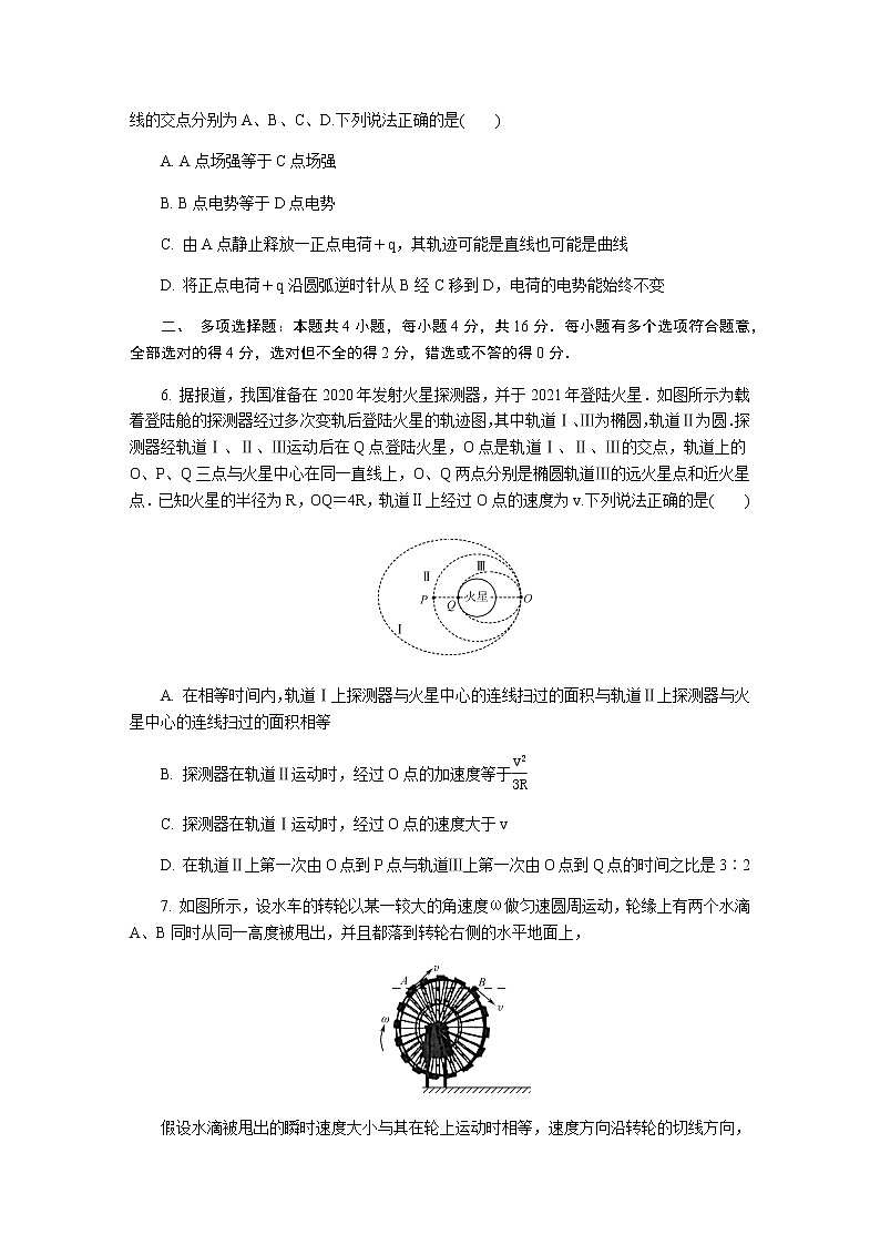 江苏省南京市盐城市2020届高三第二次模拟考试 物理第3页