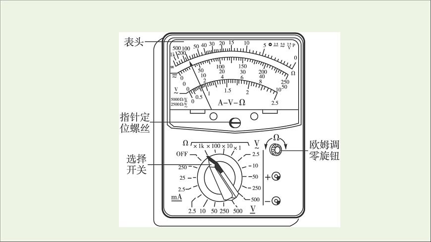 2019_2020學(xué)年高中物理第2章恒定電流第8節(jié)第9節(jié)多用電表的原理實驗：練習(xí)使用多用電表課件新人教版選修3_1第4頁