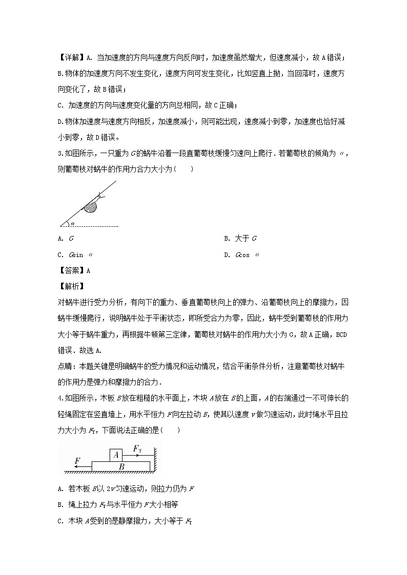 河南省驻马店市正阳县高级中学2020届高三上学期第一次素质检测物理试题02