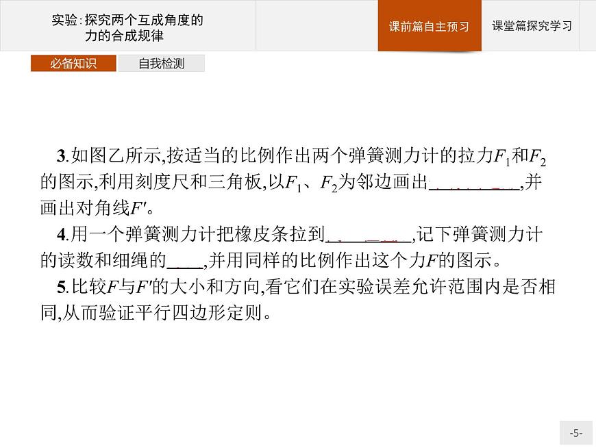 第三章 實驗 探究兩個互成角度的力的合成規(guī)律 高中_物理_新人教版第5頁