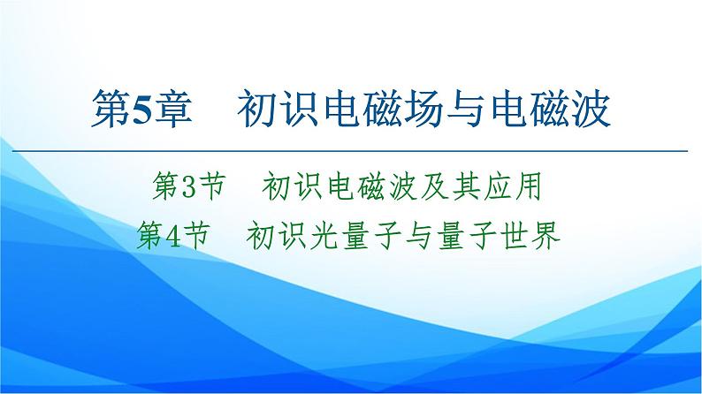 高中物理必修第三册5.3初识电磁波及其应用 第4节 初识光量子与量子世界 PPT课件01