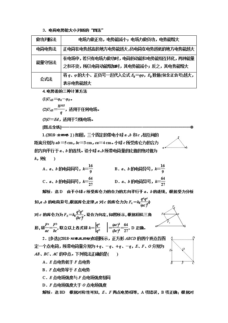 2019版高考物理通用版二轮复习讲义:第二部分第一板块第1讲抓住“两类场的本质”理解电、磁场的性质第3页