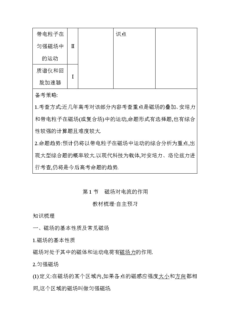 2021高考物理鲁科版一轮复习教师用书:第九章第1节 磁场对电流的作用03