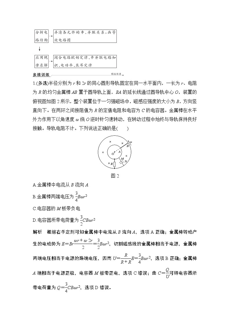 2021届高考物理沪科版一轮复习教学案:第十章专题突破1电磁感应中的电路和图象问题03