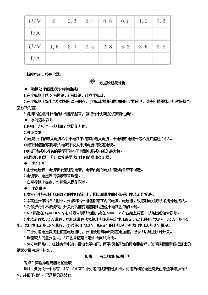 备考2019年高考物理一轮复习文档:第8章 实验9《描绘小灯泡的伏安特性曲线》(含解析) 试卷02