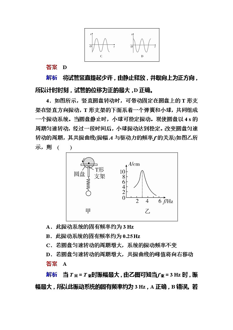 备考2019年高考物理一轮复习文档:第15章 第1讲《机械振动》练习(含解析)03