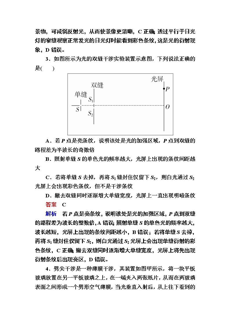 2019届高考物理一轮复习练习：第16章 第2讲　光的波动性(含解析)02