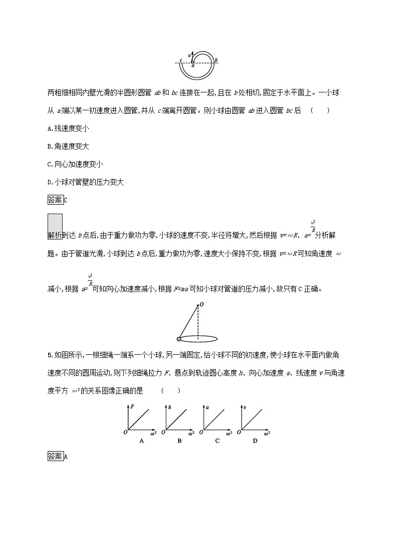 通用版2020版高考物理大一轮复习考点规范练12《圆周运动》(含解析)第3页
