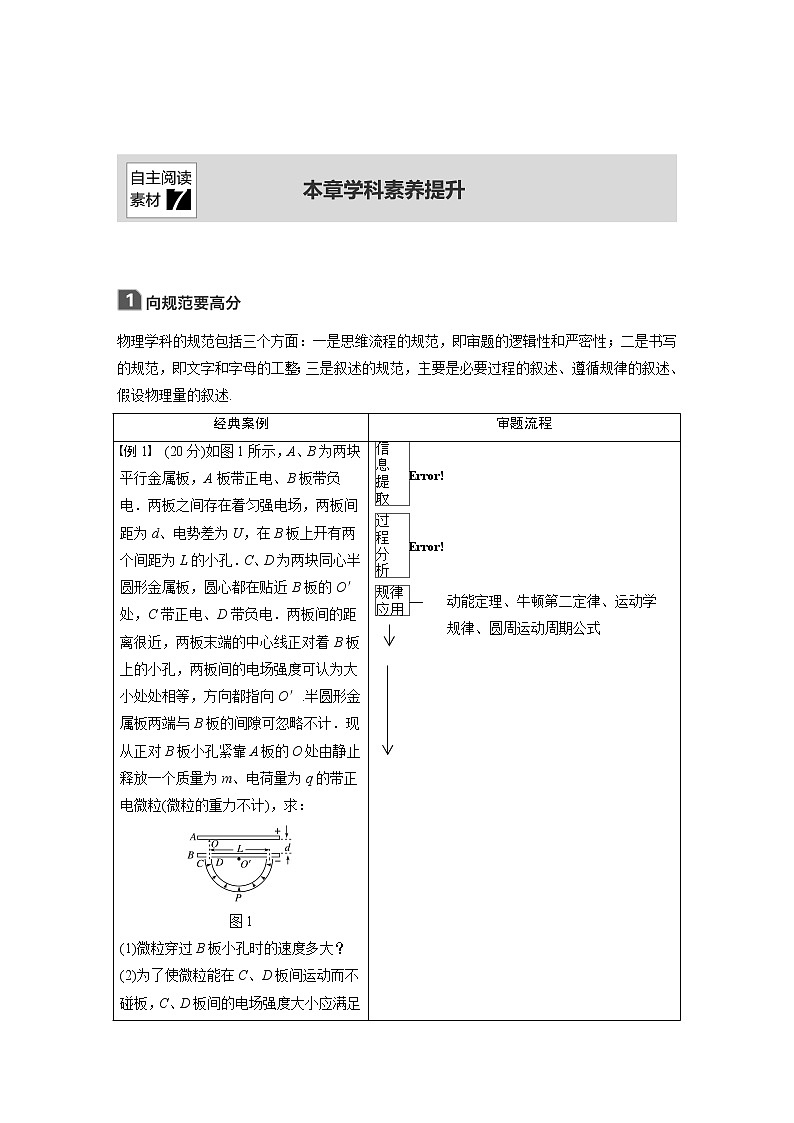 2020版物理新增分大一轮新高考(京津鲁琼)讲义:第七章静电场本章学科素养提升第1页