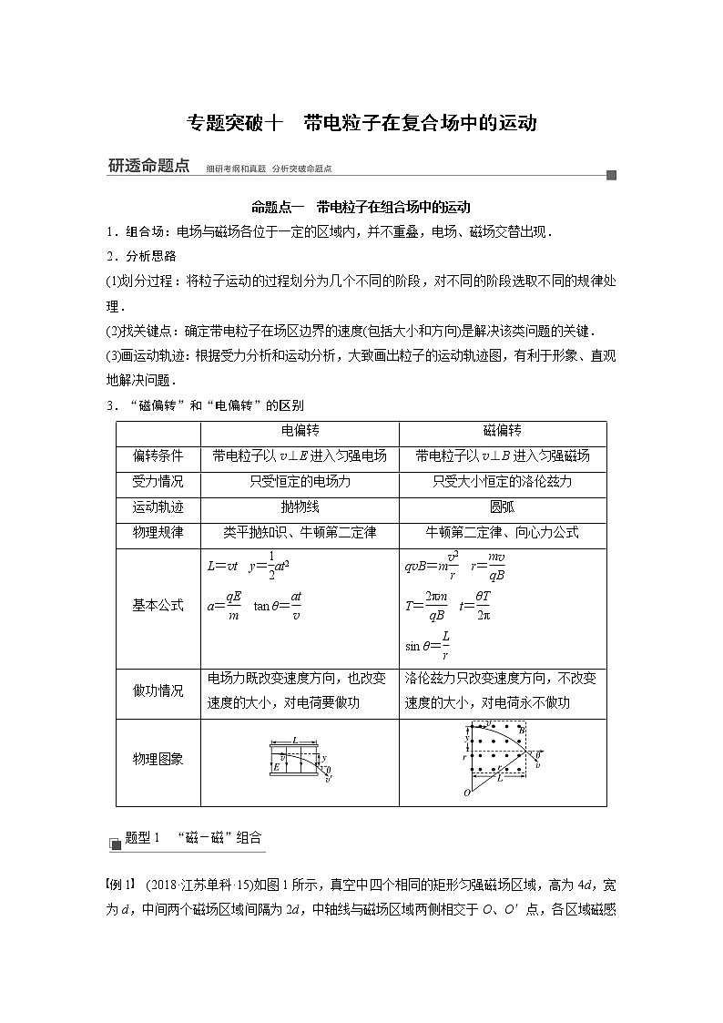 2020版物理新增分大一轮江苏专用版讲义:第八章磁场专题突破十01