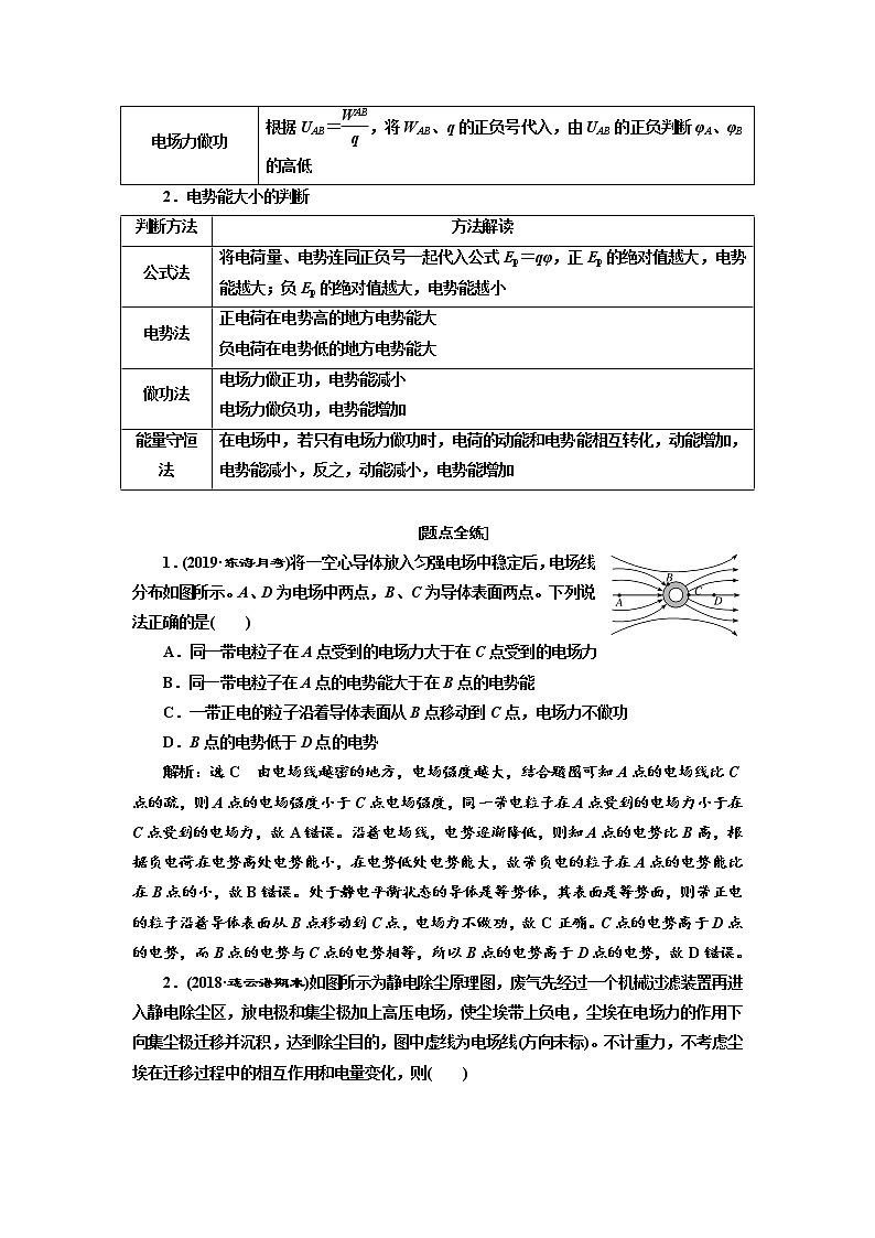 2020版高考物理新设计一轮复习江苏专版讲义:第六章第2节电场能的性质第2页