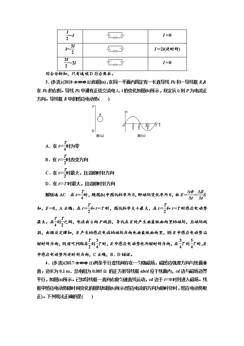 2020版高考物理新创新一轮复习通用版讲义:第十章第64课时 电磁感应中的电路问题(题型研究课)02
