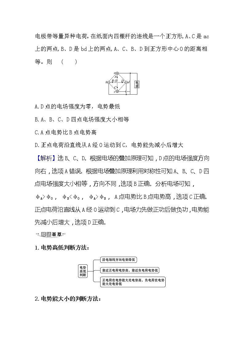2021高考物理沪科版新课程一轮复习关键能力·题型突破7.2 电场能的性质02