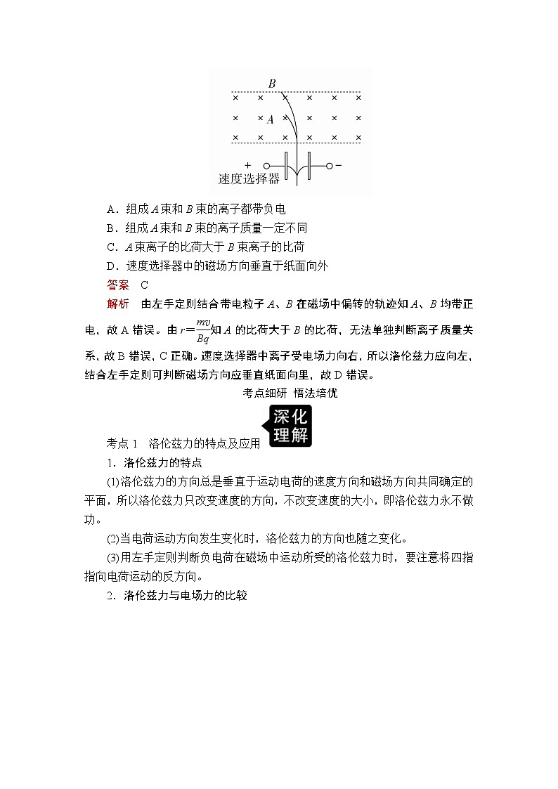 2020高考物理一轮复习学案:第九章第2讲磁场对运动电荷的作用03