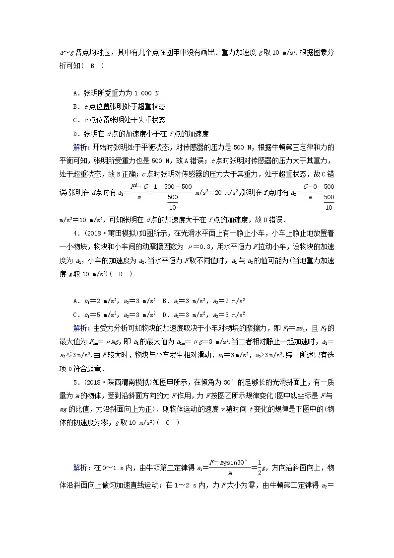 2019届高考物理二轮复习专题限时训练2力与直线运动(含解析)02