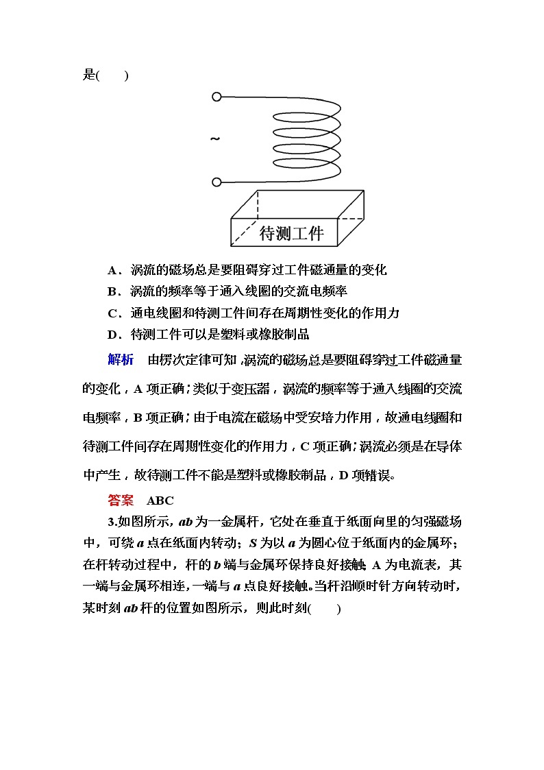 2019年高考物理一轮规范练习：第10章 第1讲　电磁感应定律　楞次定律(含解析)02