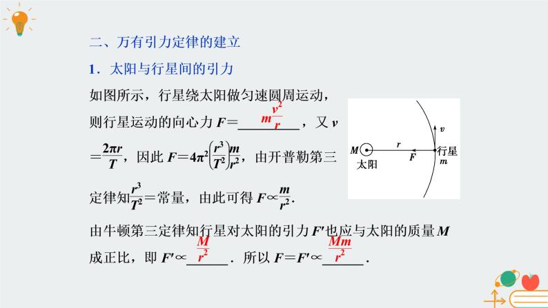 高中物理必修第二册3.2万有引力定律- 教科版（2019）课件+教案06