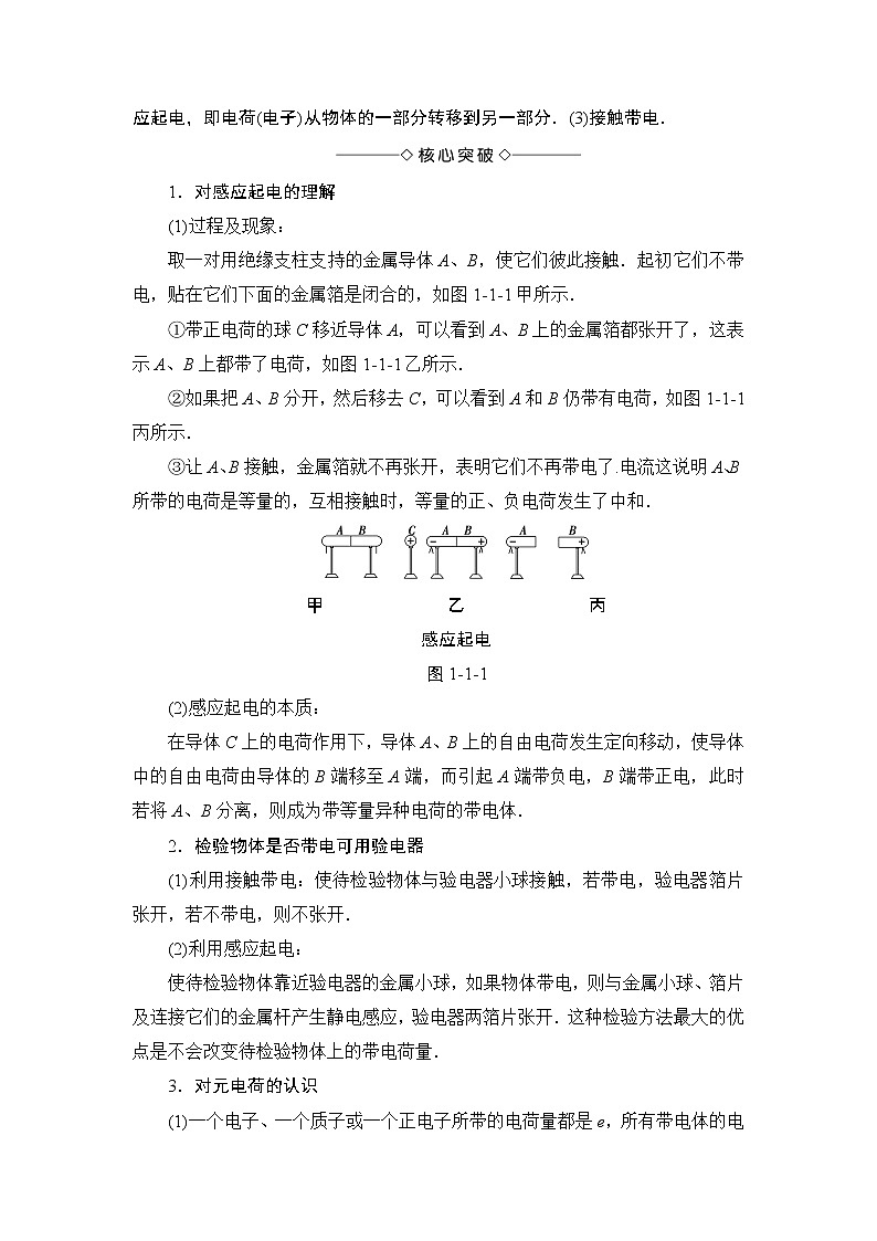 2018版高中物理(人教版)选修1-1:第1章 第1节 电荷 库伦定律 学案03