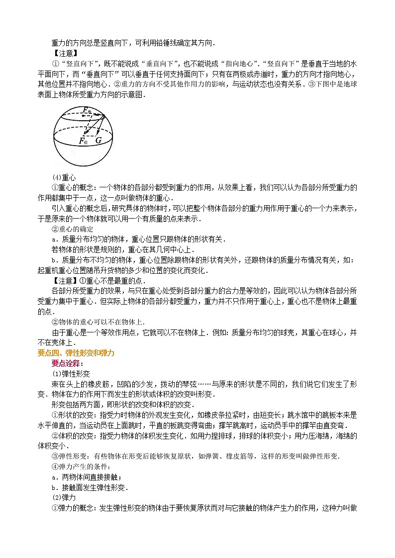 知识讲解 重力、弹力 基础第3页