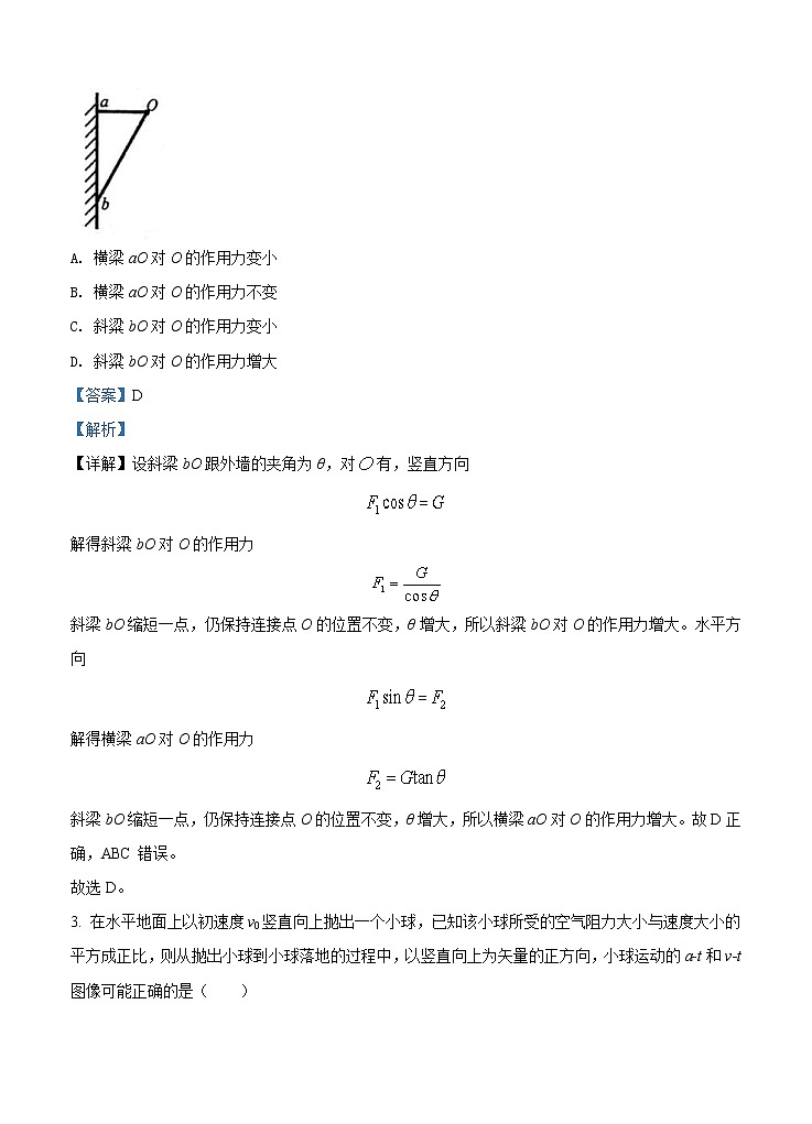 山东省烟台市2021届高三上学期期中考试 物理 (含答案)02
