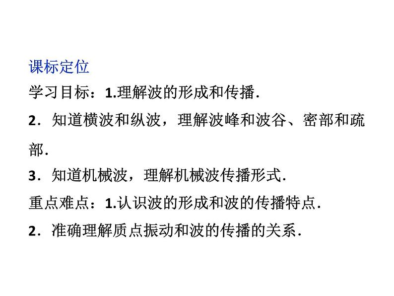 优化方案物理:12.1 波的形成和传播 课件(人教版选修3-4)第4页