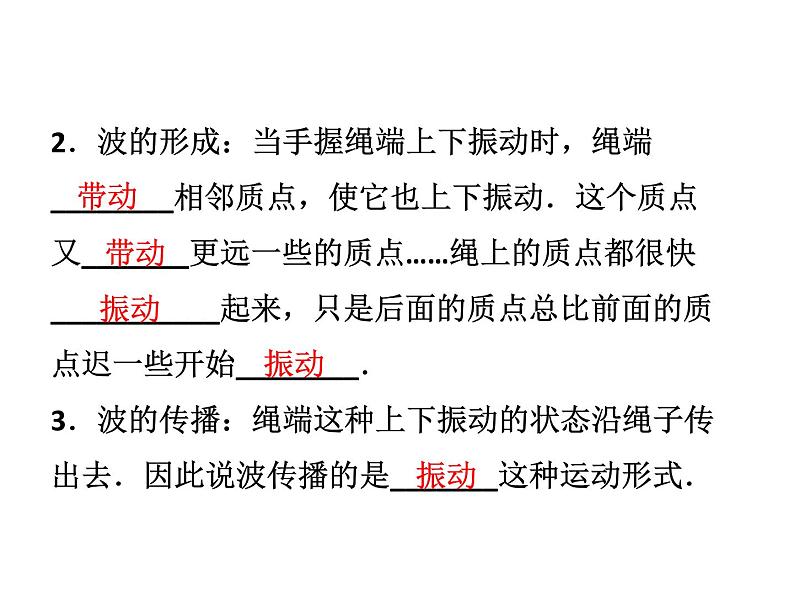优化方案物理:12.1 波的形成和传播 课件(人教版选修3-4)第6页