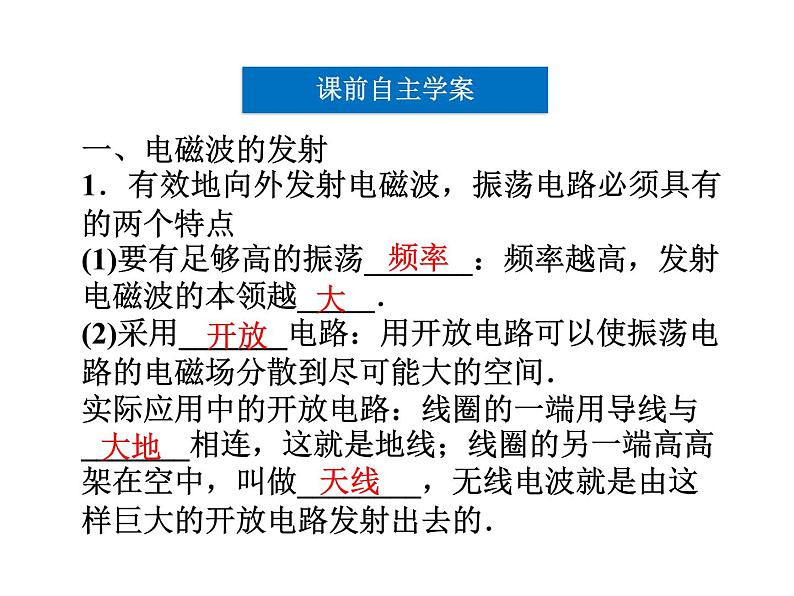 优化方案物理:14.3 电磁波的发射和接收 课件(人教版选修3-4)05