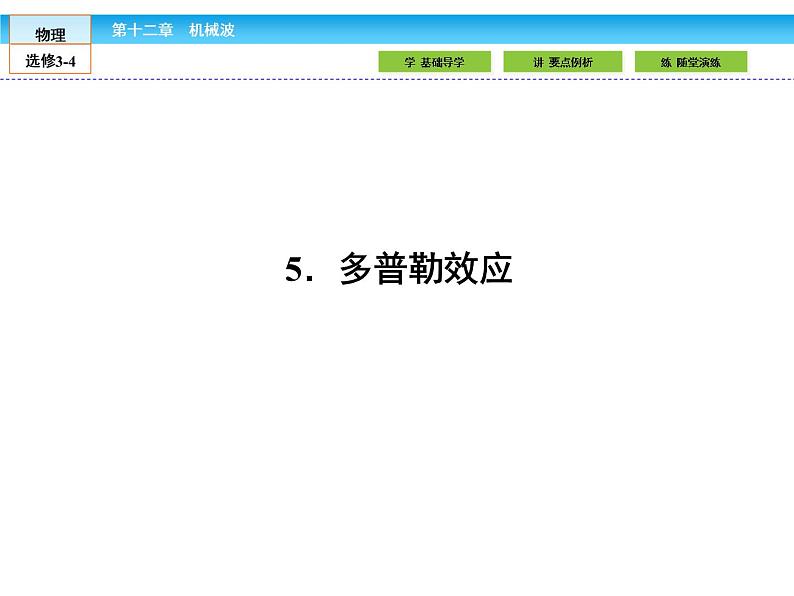 (人教版)高中物理选修3-4课件:12.5多普勒效应01