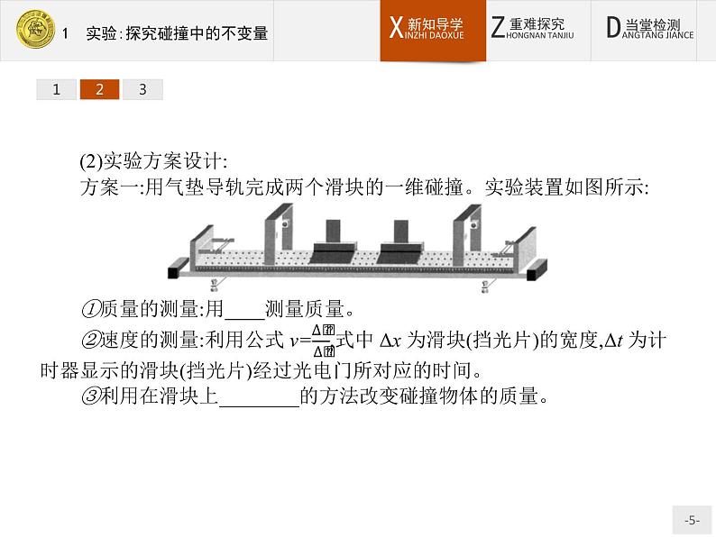 2017年高中物理人教版选修3-5课件:16.1 实验:探究碰撞中的不变量05