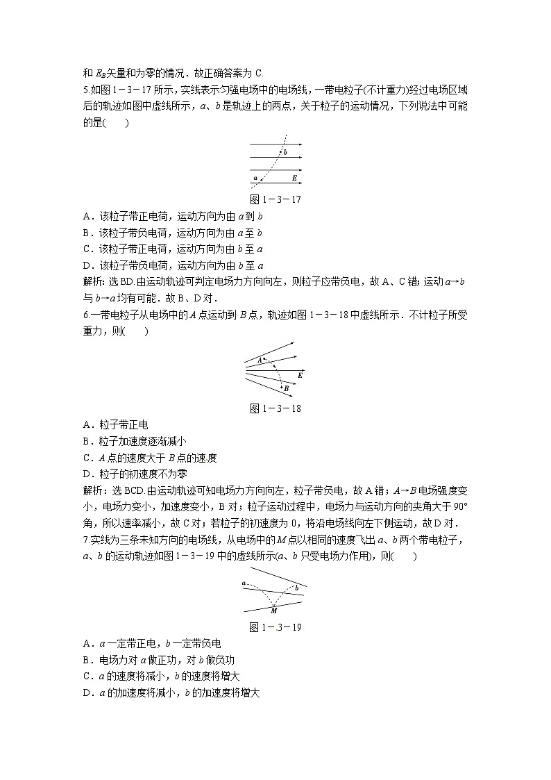 高二物理同步训练:1.3《电场强度》(新人教版选修3-1)第2页