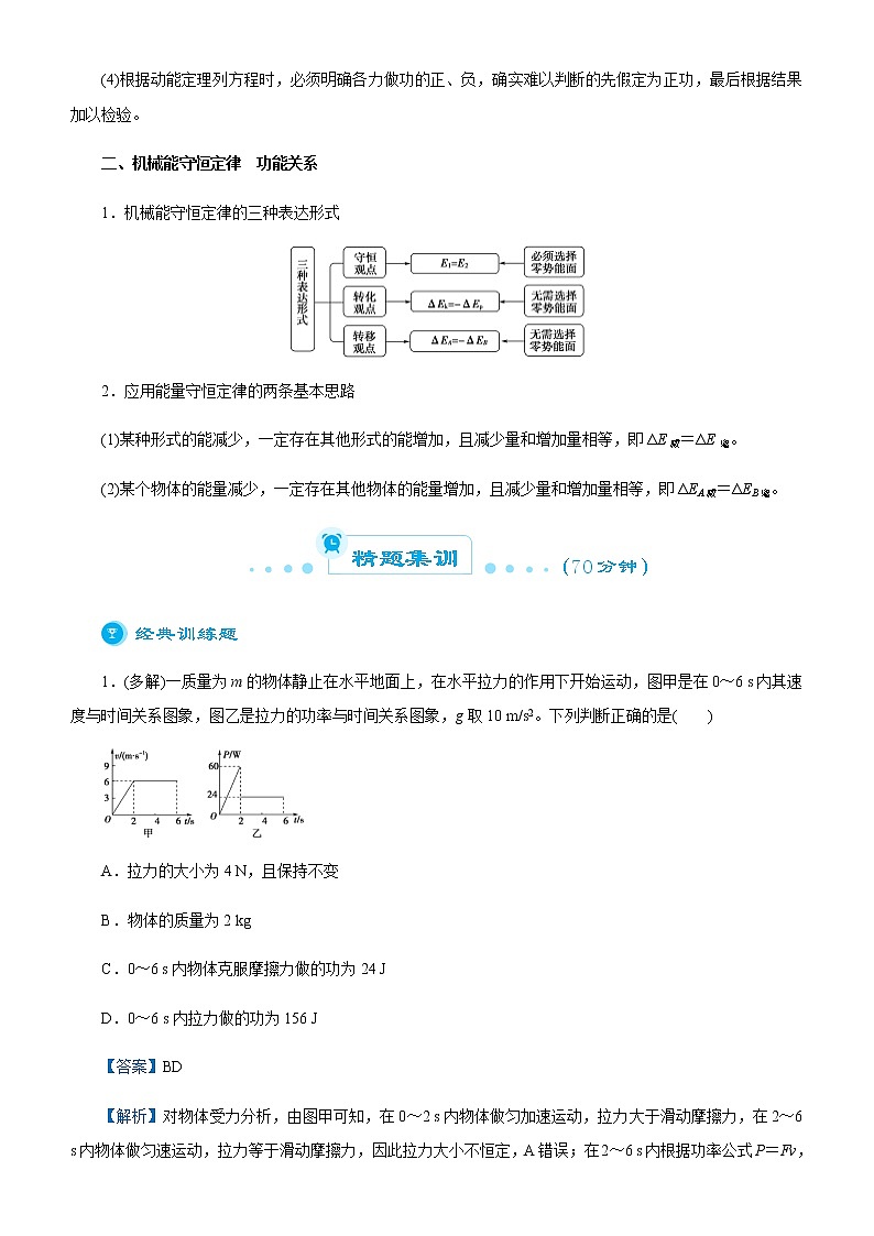 (新高考)2021届高考二轮复习专题三 功能关系与能量守恒 教师版第2页