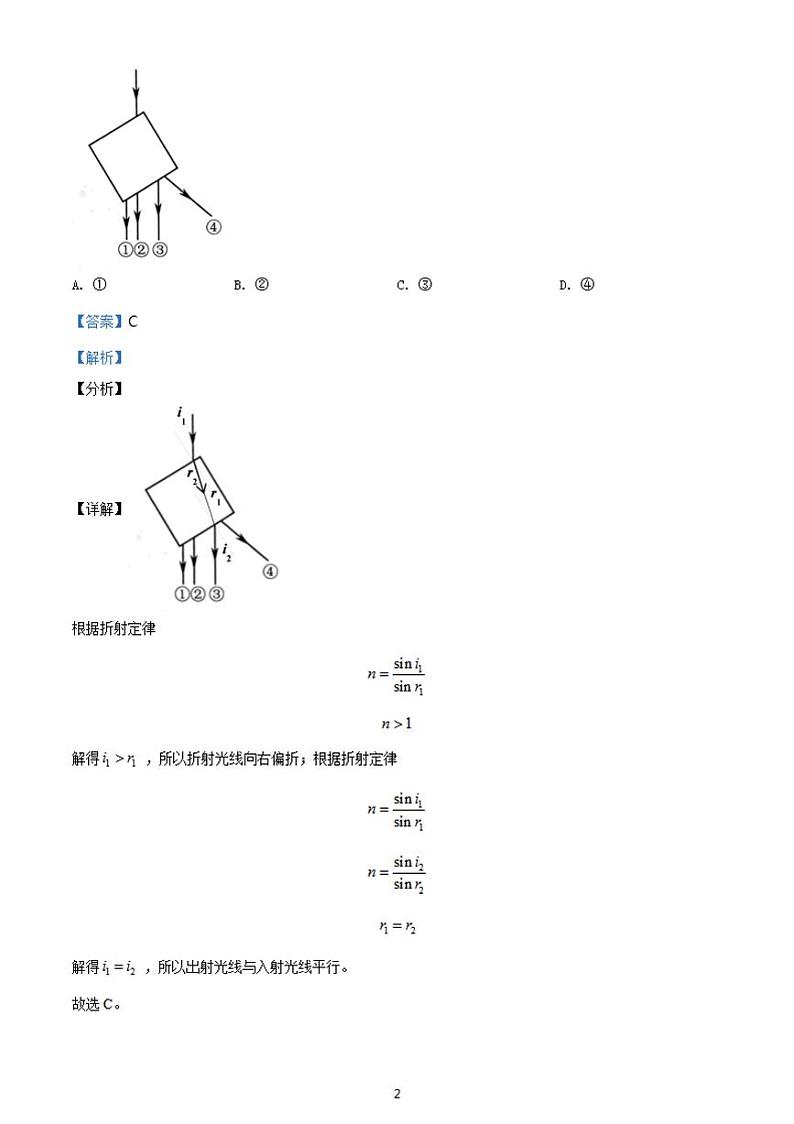 八省联考2021年1月江苏省新高考适应性考试物理试题解析版02