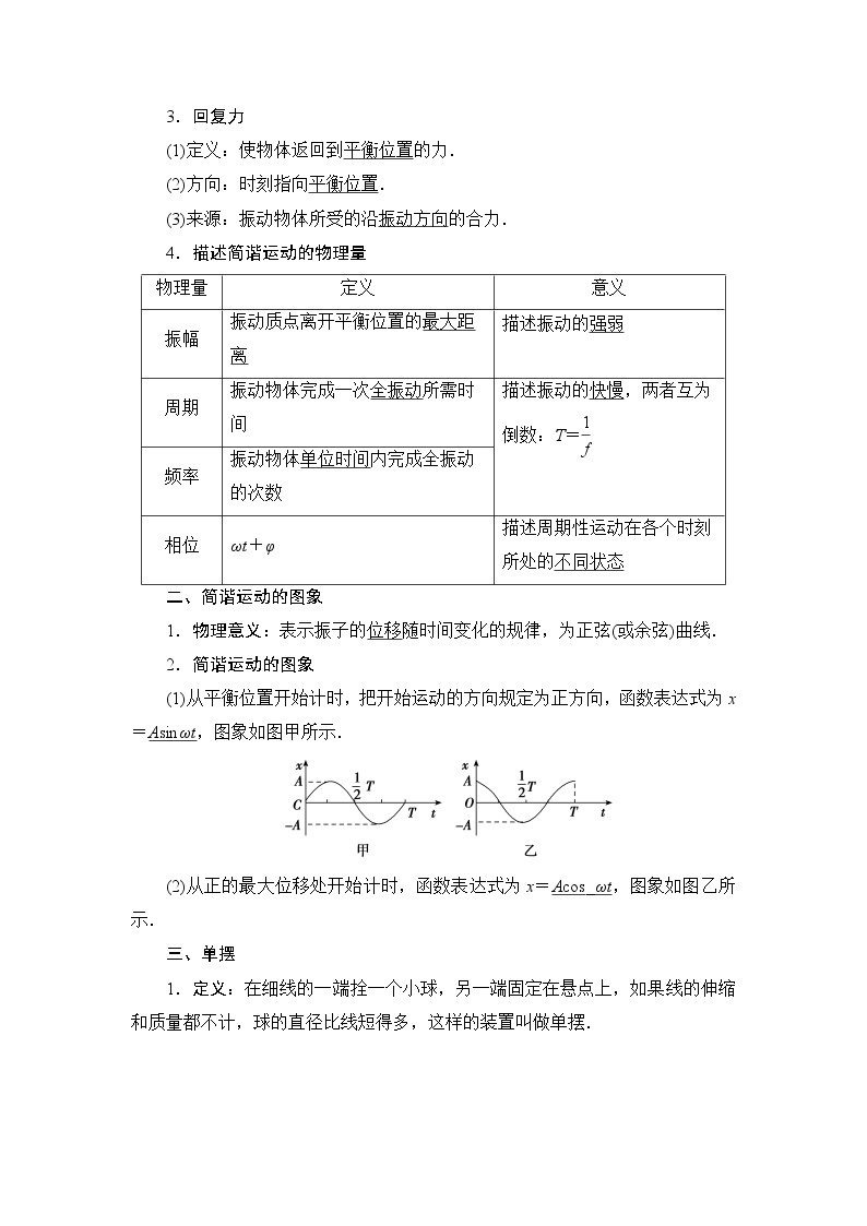 2021高考物理大一轮复习领航教学案：第十四章　机械振动　机械波　光　电磁波与相对论（选修3－4） Word版含解析02