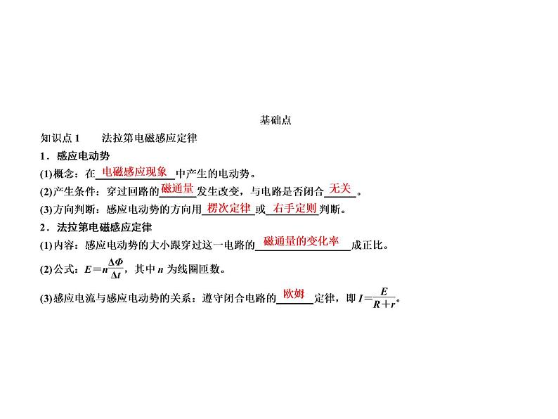 2021高考物理异构异模复习考案撬分法课件:专题十 电磁感应 10-205