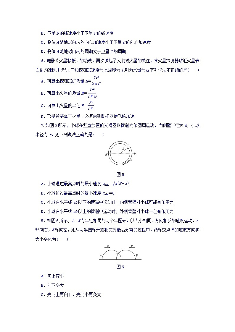 2021届高考物理(全国通用)精练 第四章 曲线运动 万有引力与航天 Word版含答案03