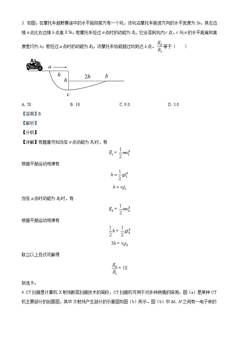 2020年高考物理試卷（新課標(biāo)2）答案解析（精編）第2頁(yè)