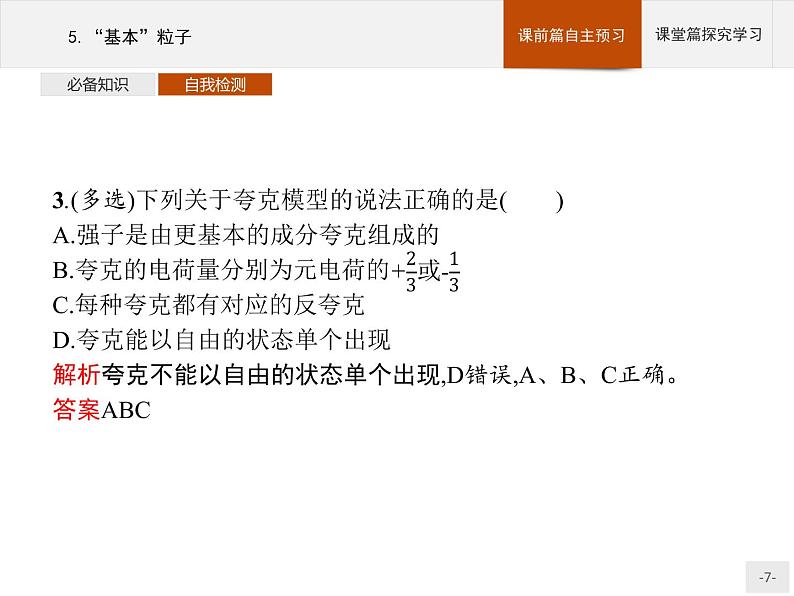 人教版物理选修第三册5.5《“基本”粒子》课件07