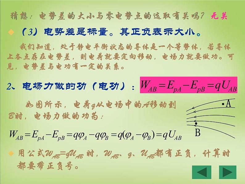 【人教版】选修(3-1)1.5《电势差》ppt课件04