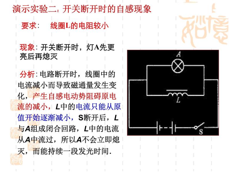 高中物理人教版选修1-1课件 自感现象 涡流ppt06