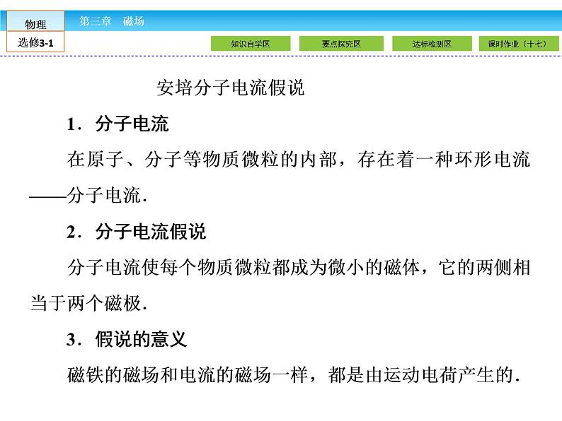 (人教版)高中物理选修3-1课件:第3章 磁场3.307