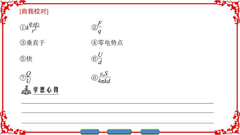 高中物理人教版选修3-1(课件)第一章 静电场 章末分层突破05