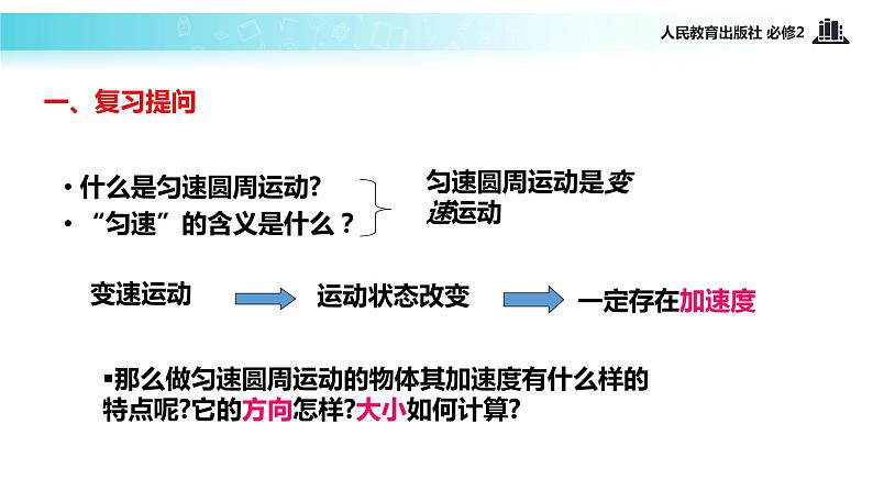【教学课件】《向心加速度》(人教)第2页