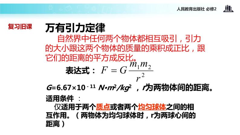 “传递-接受”式教学【教学课件】《万有引力理论的成就》（人教）02