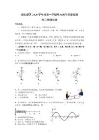 2020-2021学年上海市浦新东区高三等级考一模物理卷 含答案
