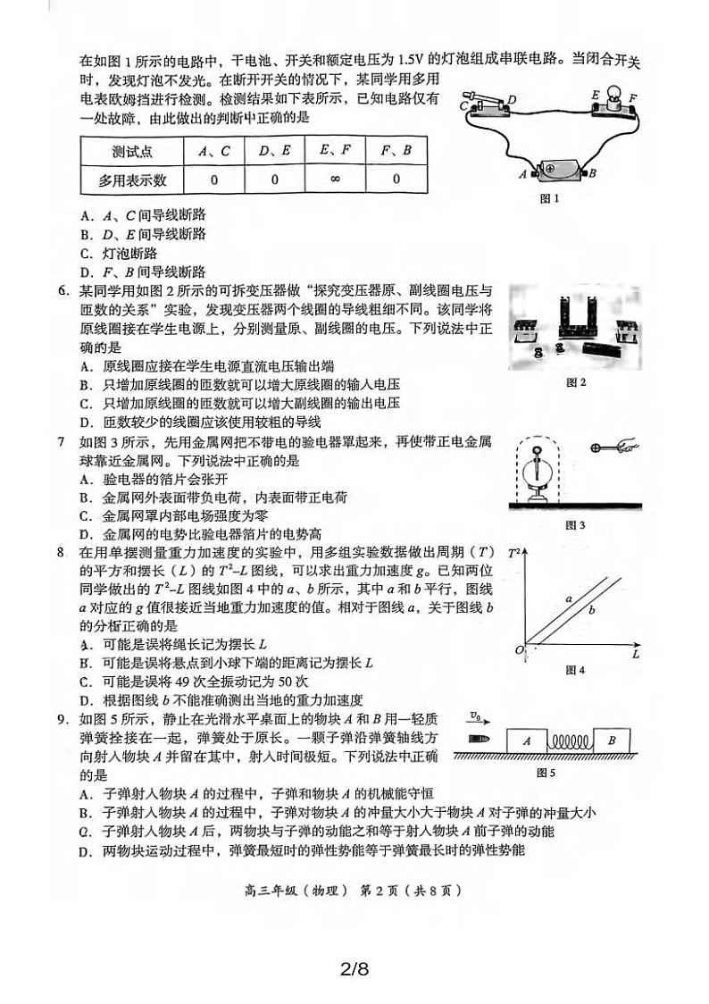 北京市海淀区2021届高三年级二模考试物理试题02